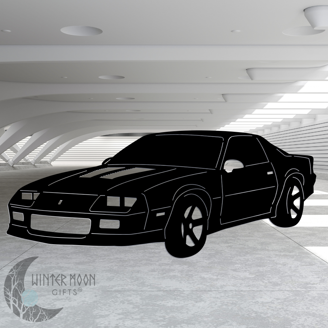 85 IROC-Z Metal Art – Black, Red, Blue, Yellow, White, Heat Painted or Bare Steel
