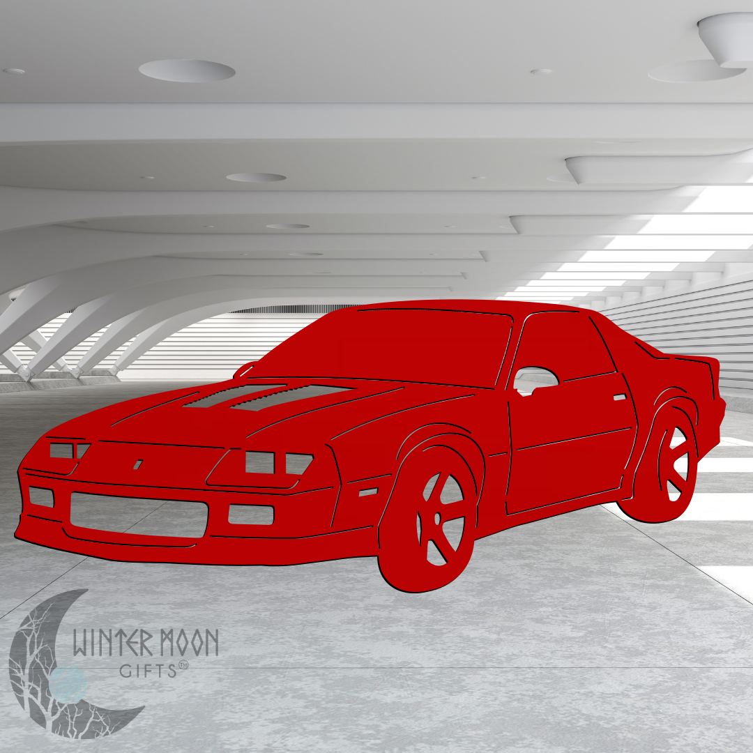 85 IROC-Z Metal Art – Black, Red, Blue, Yellow, White, Heat Painted or Bare Steel