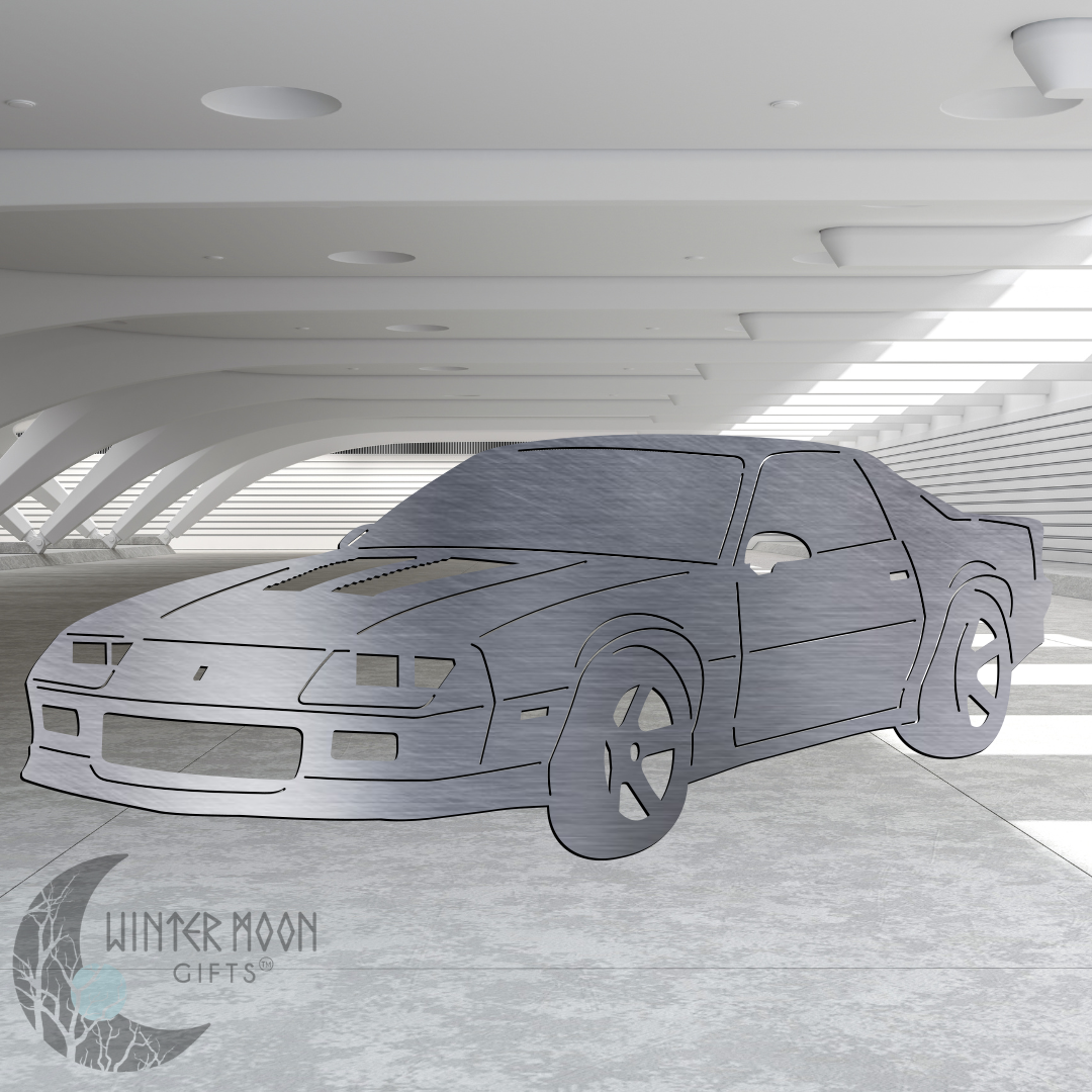 85 IROC-Z Metal Art – Black, Red, Blue, Yellow, White, Heat Painted or Bare Steel