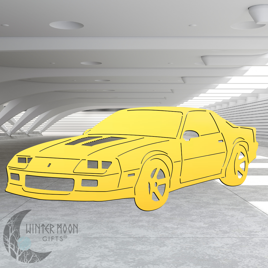 85 IROC-Z Metal Art – Black, Red, Blue, Yellow, White, Heat Painted or Bare Steel