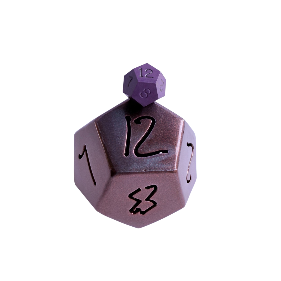 Alexandrite DnD Dice Set – Handmade Metal RPG Dice | Powder Coated Steel