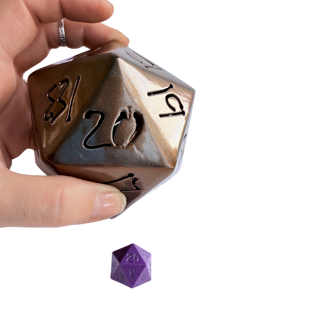 Alexandrite DnD Dice Set – Handmade Metal RPG Dice | Powder Coated Steel
