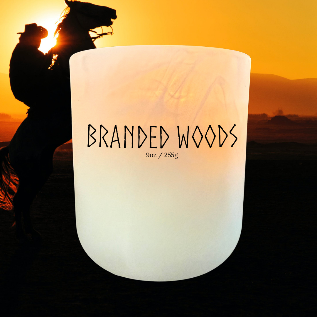 Branded Woods Soy Candle - Brandy, Leather, Cedarwood