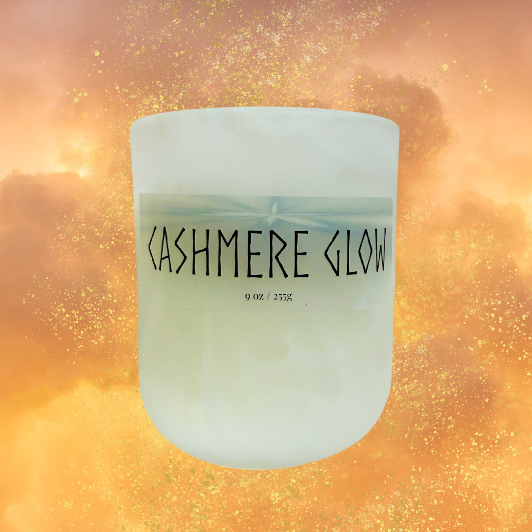 Cashmere Glow Soy Candle – Soft Vanilla, Amber & Warm Musk Scented Candle