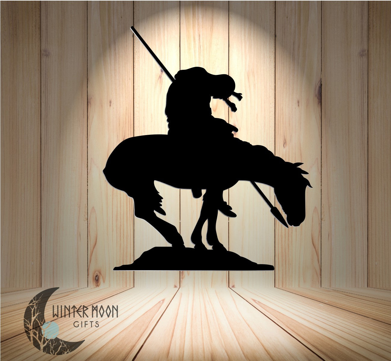 End of the Trail Metal Art – 15.25" Tall, 13" Wide with Heat Paint, Powder Coat, or Bare Metal Finish