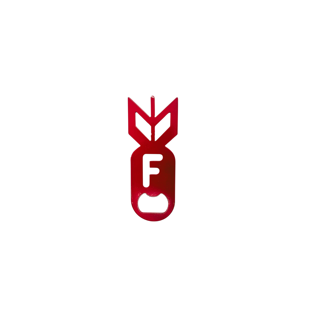 F Bomb Bottle Opener – 5.25" Steel with Powder Coat Finish, Multiple Colors