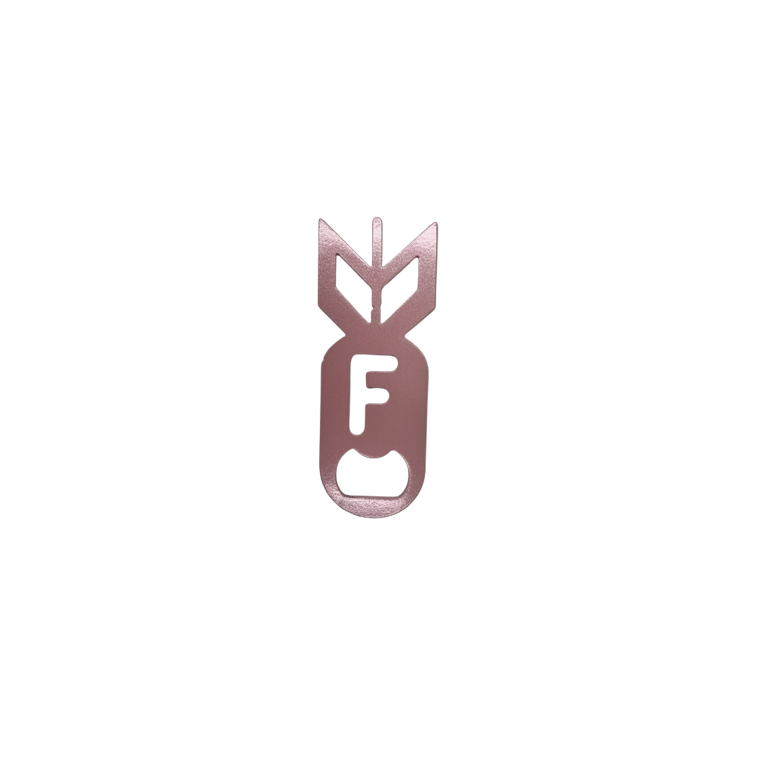 F Bomb Bottle Opener – 5.25" Steel with Powder Coat Finish, Multiple Colors