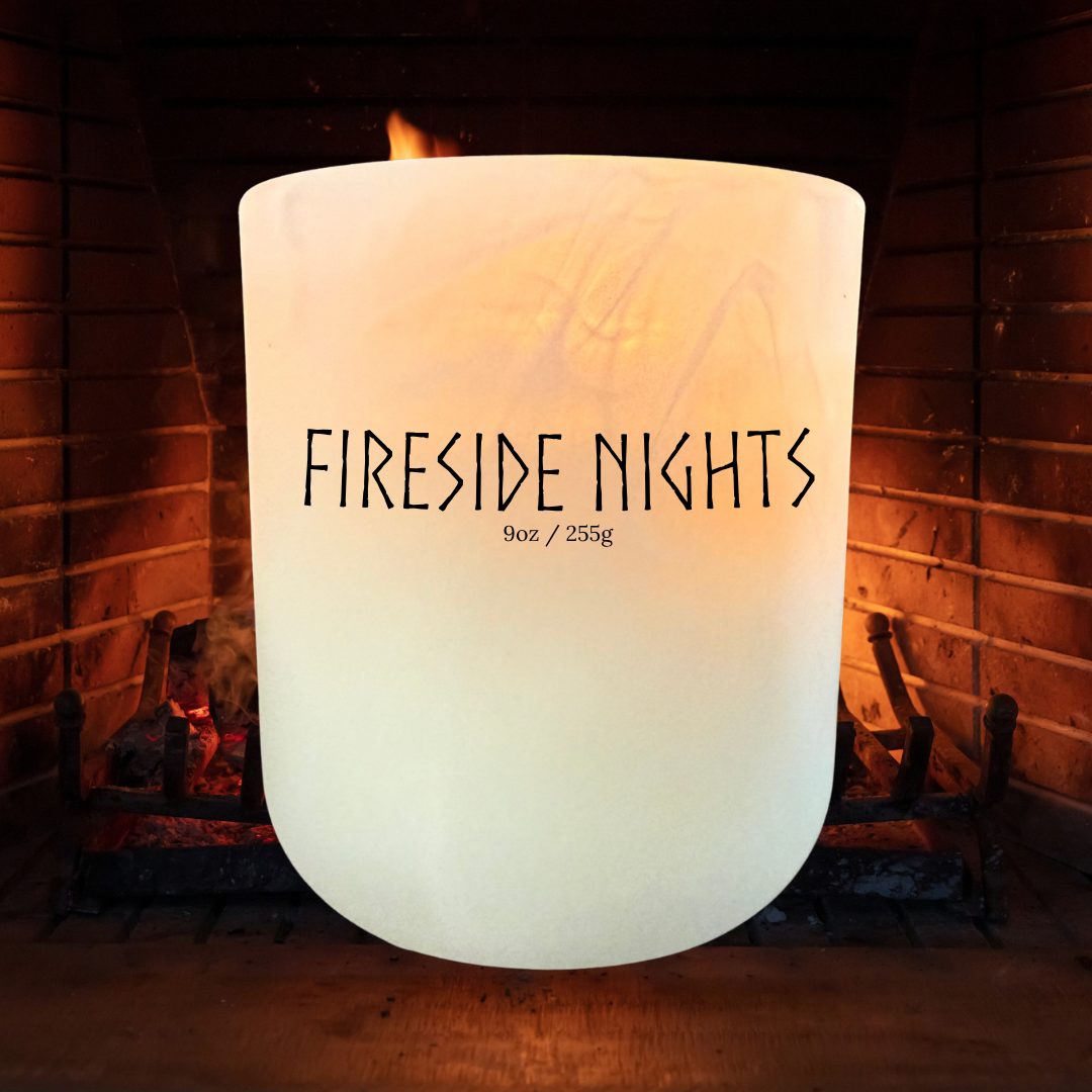 Fireside Nights Soy Candle – Maple, Clove, Smoke