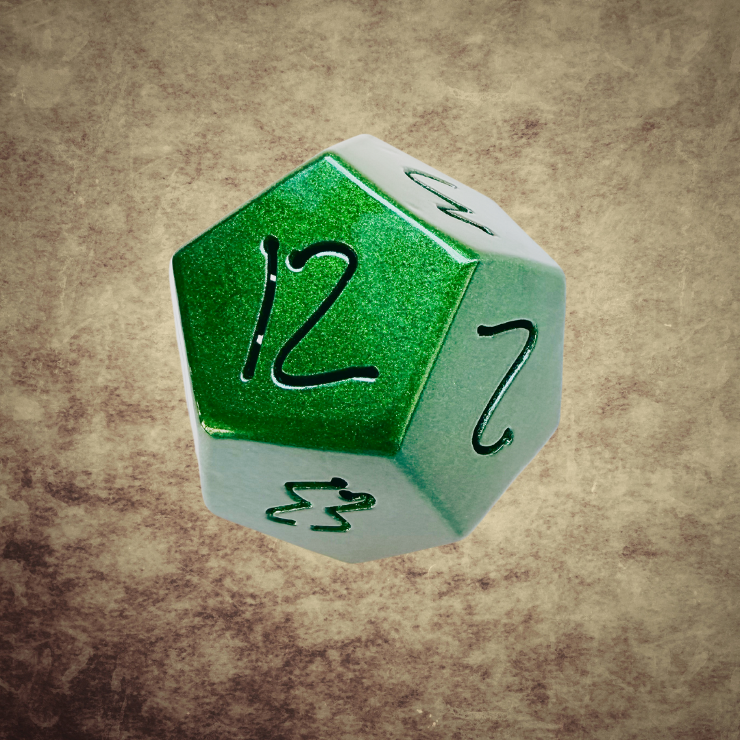 Metallic Emerald DnD Dice Set – Handmade Steel Display Dice for TTRPG Fans
