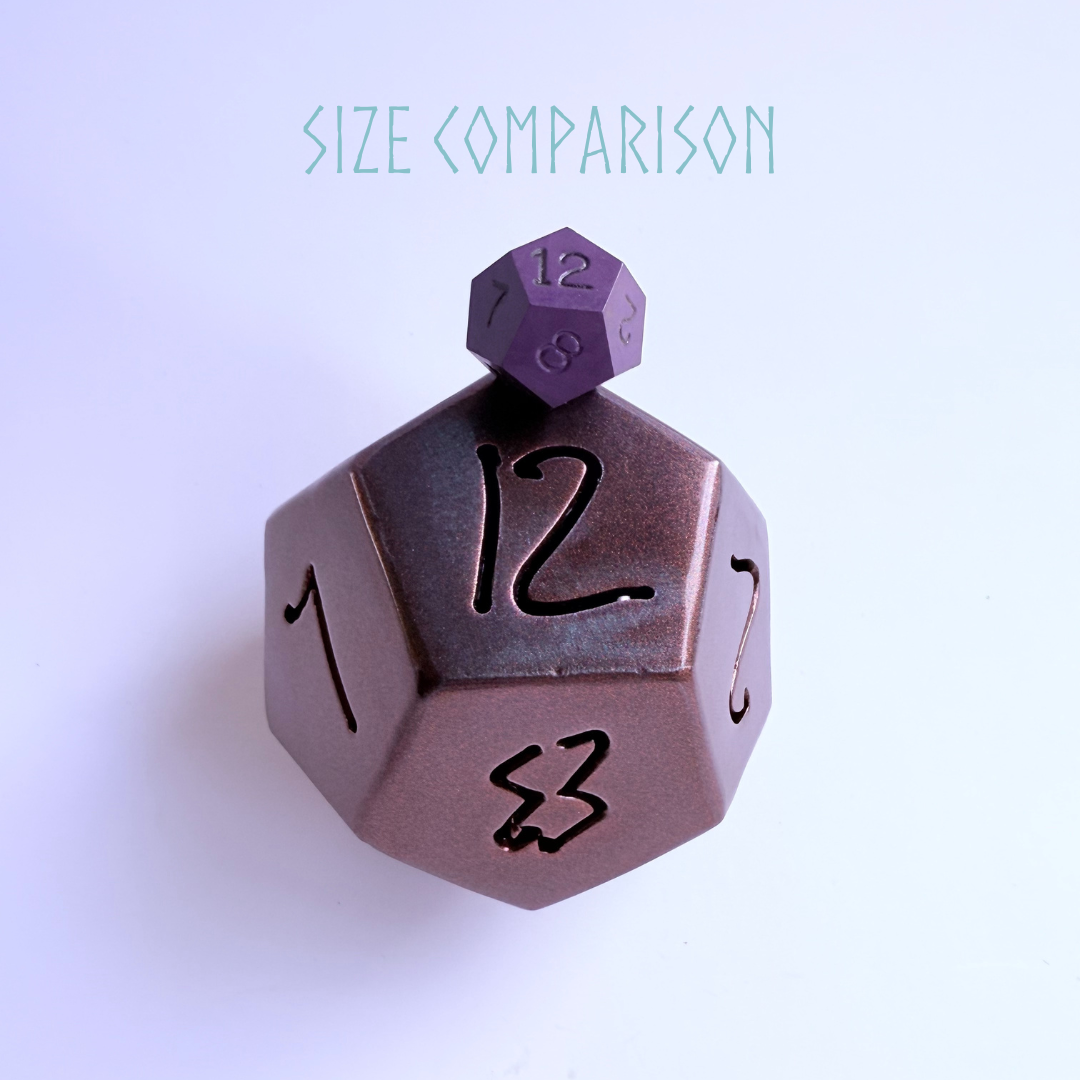 Metallic Emerald DnD Dice Set – Handmade Steel Display Dice for TTRPG Fans