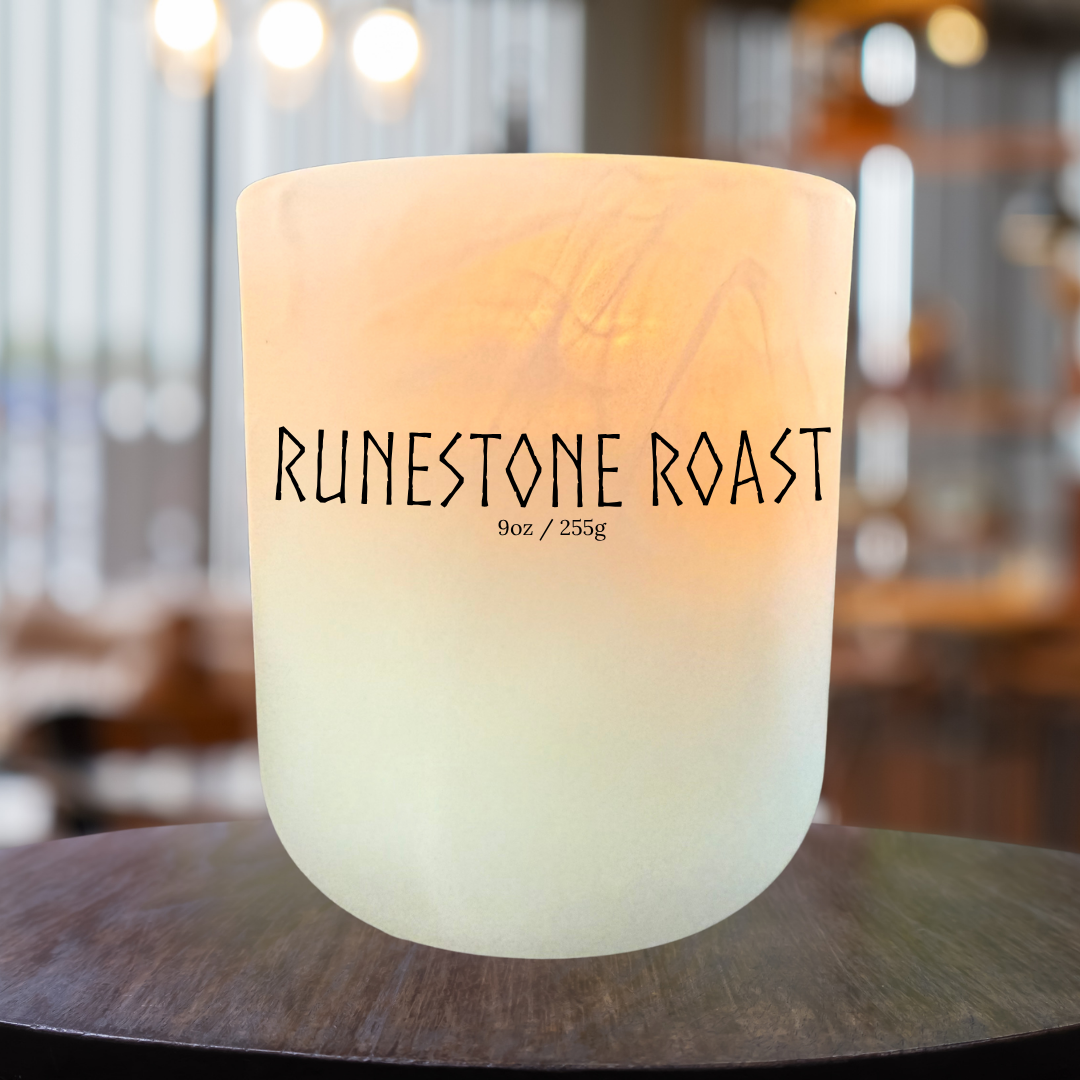 Runestone Roast 9 oz Soy Candle - Roasted Coffee, Cream, Vanilla