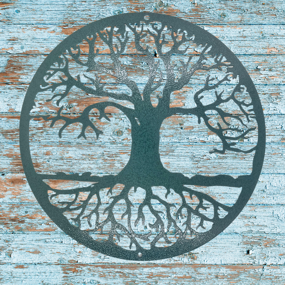 Tree of Life Metal Wall Art – 11.75" x 11.75" | Glossy or Holographic Finish