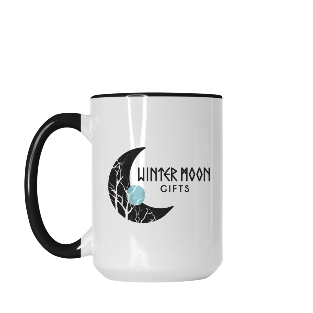 WMG Deluxe 15oz Mug – Black & White Ceramic