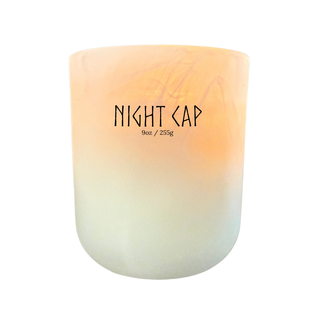 Night Cap 9oz soy candle – handmade cognac, spiced tonka, and musk candle