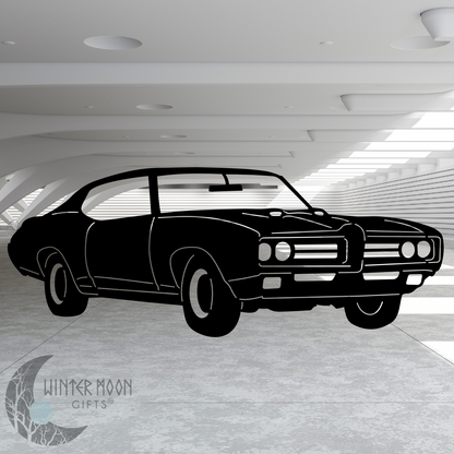 69 GTO "The Judge" Metal Art – Black, Red, Blue, Yellow, White, Heat Painted or Bare Steel