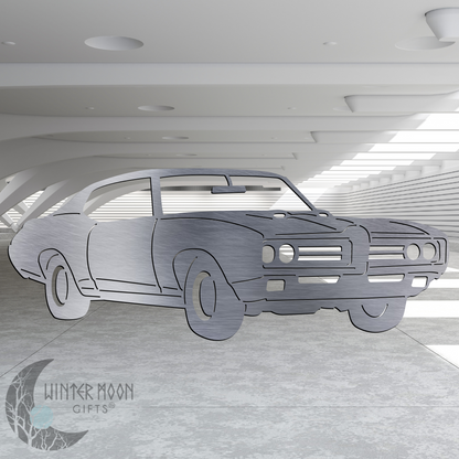 69 GTO "The Judge" Metal Art – Black, Red, Blue, Yellow, White, Heat Painted or Bare Steel5
