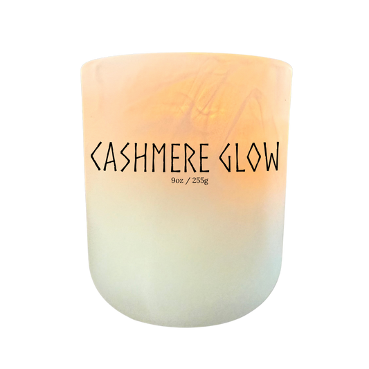 Cashmere Glow Soy Candle – Soft Vanilla, Amber & Warm Musk Scented Candle