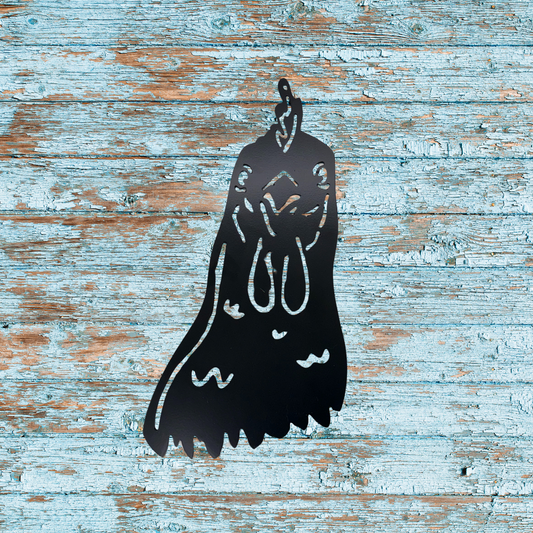 Chicken Metal Wall Art | 7"x10" Farmhouse Chicken Décor