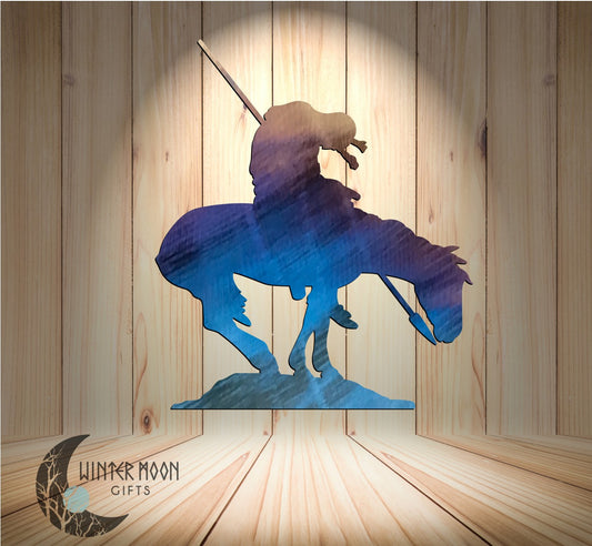 End of the Trail Metal Art – 15.25" Tall, 13" Wide with Heat Paint, Powder Coat, or Bare Metal Finish