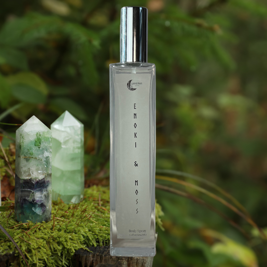Enoki & Moss Body Spray – Earthy, Clean Fragrance Mist with Soft Woods