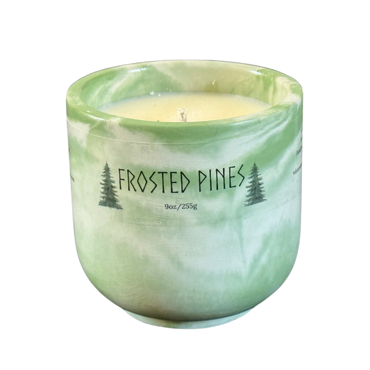 Frosted Pines Soy Candle -Cypress, Evergreen, Fir