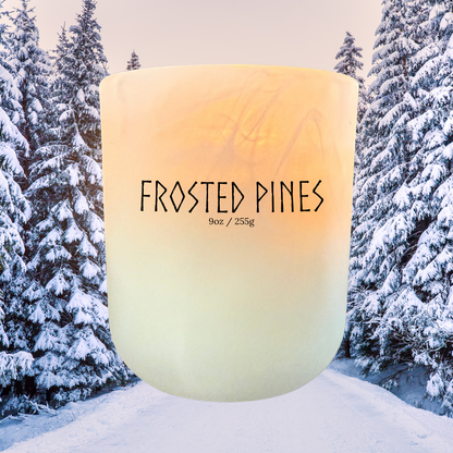 Frosted Pines Soy Candle -Cypress, Evergreen, Fir