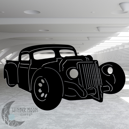 Rat Rod Metal Art – Heat Painted, Black, Copper, or Bare Metal Options