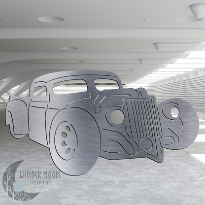 Rat Rod Metal Art – Heat Painted, Black, Copper, or Bare Metal Options