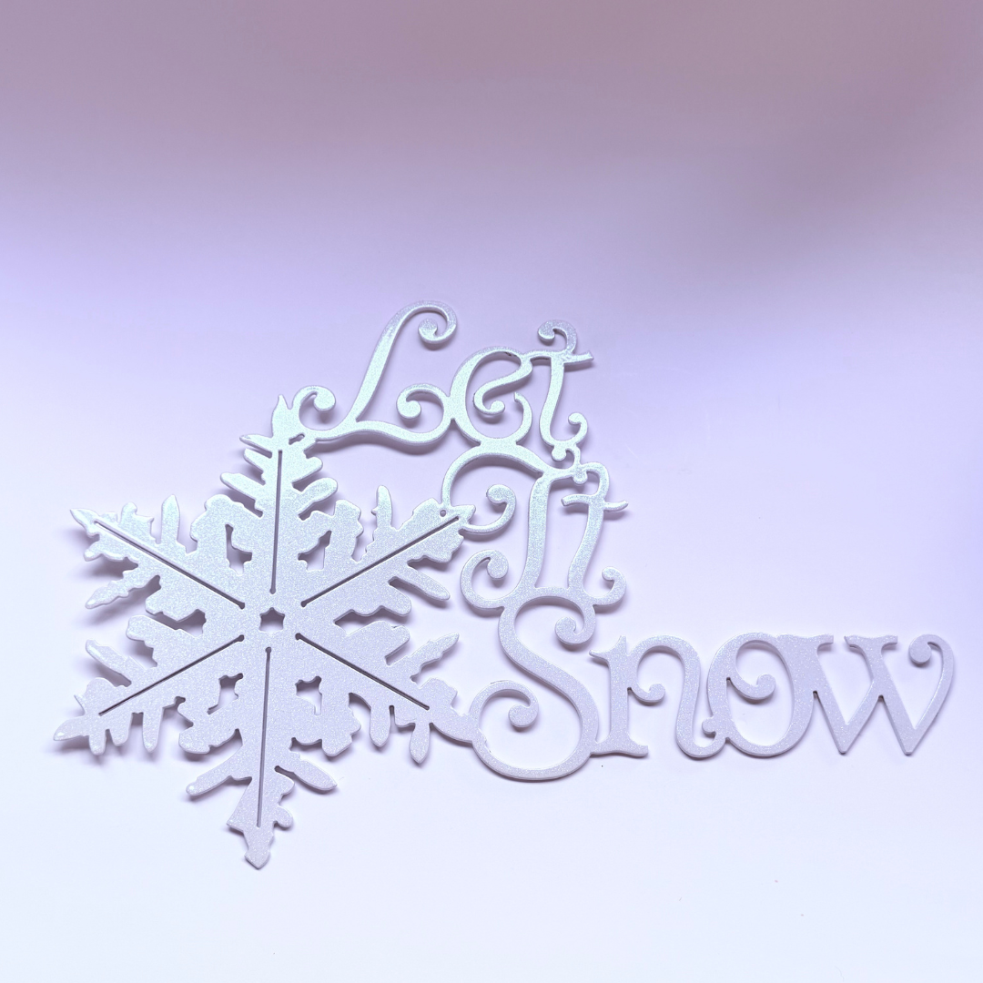 Let It Snow Holiday Metal Decor