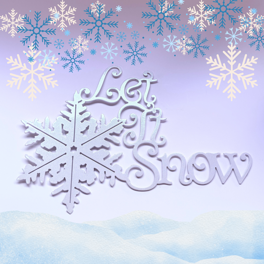 Let It Snow Holiday Metal Decor