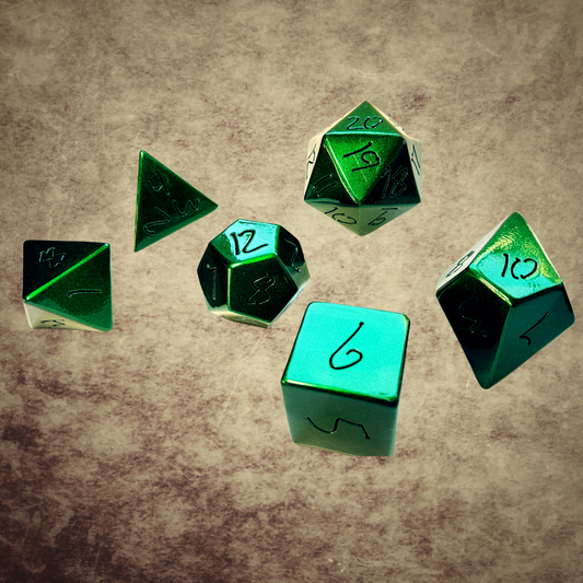 Metallic Emerald DnD Dice Set