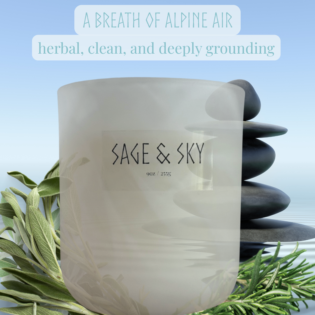 Sage & Sky Soy Candle - Sage, Eucalyptus, Pine