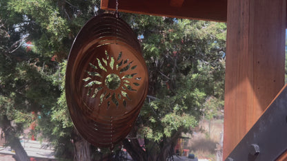 Sun Wind Spinner – Transparent Copper Reflective Metal Art