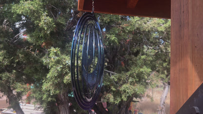 Moon and Stars Wind Spinner – Aqua Sapphire Violet Color Shift